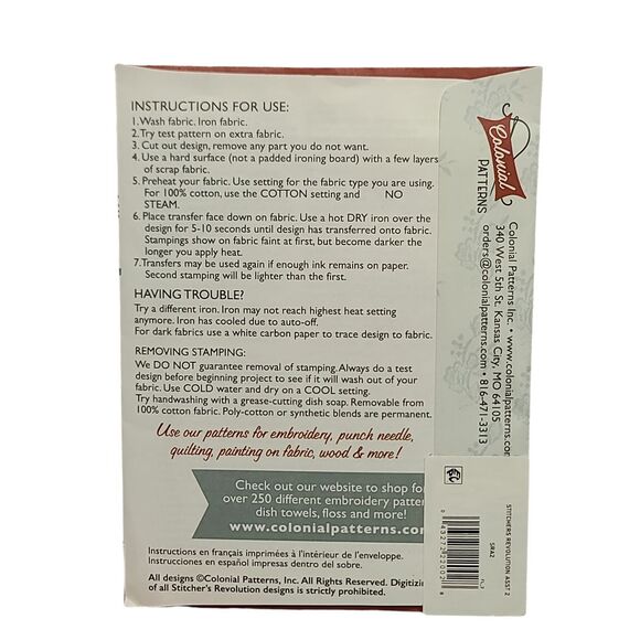 Stitcher's Revolution #38 Farmer's Market Iron-on Embroidery Pattern Designs - Picture 2 of 2